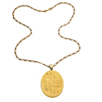 9ct gold 22.2g 22 inch Locket with chain